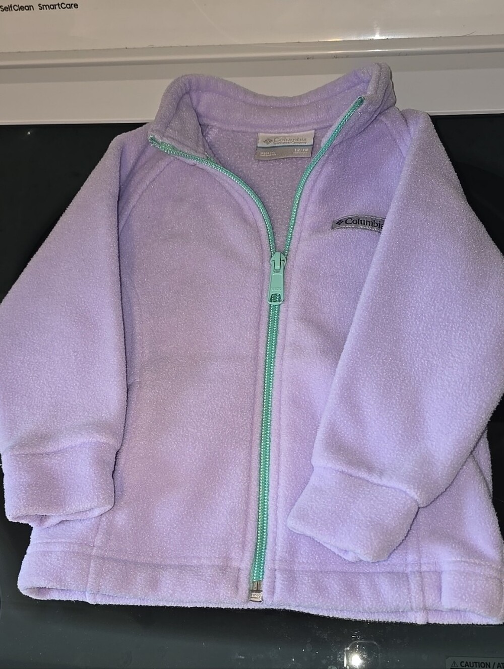 12-18 Month Columbia Lavender Fleece Jacket with Mint Zipper
